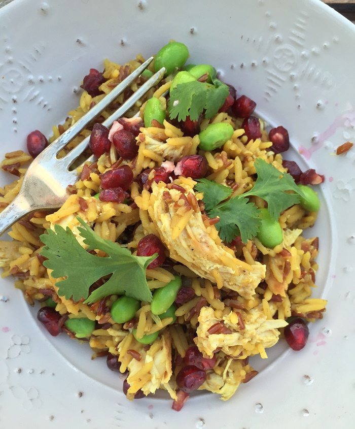 Spiced chicken pilaf
