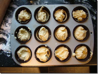 ...then the sponge mixture