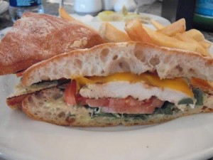 Rustic chicken sandwich