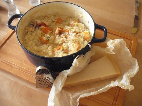 Risotto, and a nice hunk of Parmigiano