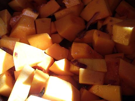Stir in the butternut squash chunks