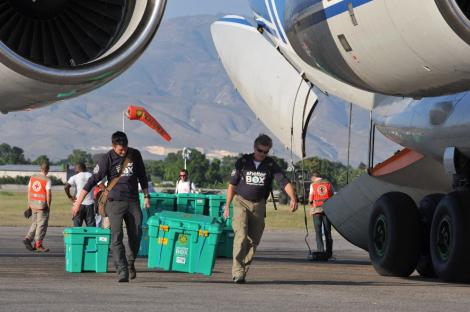 Shelterboxes arriving in Haiti