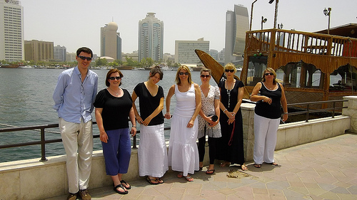 With my press trip colleagues at the Dubai Creek