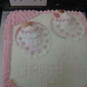 Carol Smith's christening cake for Lexi and Lacey