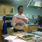 Allan explaining the dishes