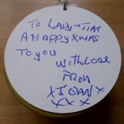And lovely Auntie Jean's gift tag