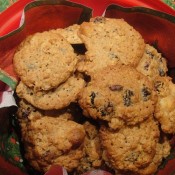 The More Than Occasional Baker's craberry, flame raisin and macadamia oat cookies: http://themorethanoccasionalbaker.blogspot.com/2011/12/cranberry-flame-raisin-and-macadamia.html