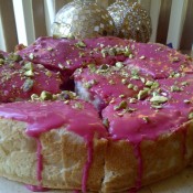 Hibiscus iced bun round
