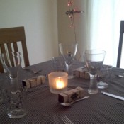 My elegant Christmas dinner table - soon to be reduced to carnage