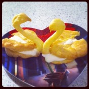 Adrienne 's choux swans http://crossmyappletart.blogspot.com/2012/02/swan-choux-buns-for-my-valentine.html