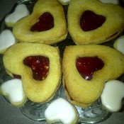 Make It, Bake It's peanut butter and jam hearts http://www.makeitbakeit.co.uk/2012/02/peanut-butter-and-jam-filled-heart.html