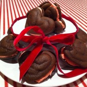 Laura from Aga Girls' chocolate whoopie pies http://englishmum.com/english-mums-baked-with-love-bakeoff.html