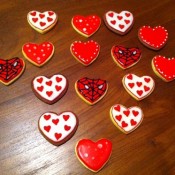 Iced Valentine's biscuits from @swiss_liss on Twitter