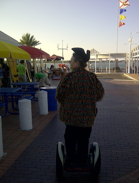 Janice on a segway