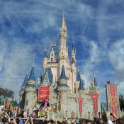 Cinderella Castle at the New Fantasyland opening celebration