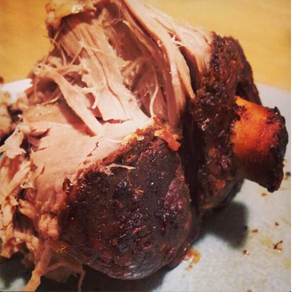 Slow roasted lamb