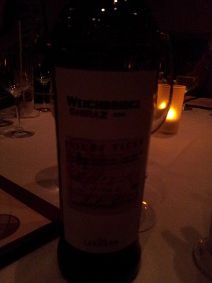 I've had this Peter Lehmann Weighbridge before (love Shiraz) and this didn't disappoint: gorgeous, soft and fruity