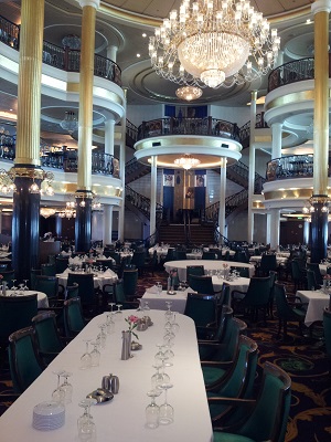 The spectacular main dining room (shh, don't mention The Titanic)