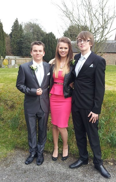 The boys with their beautiful cousin, Turtle