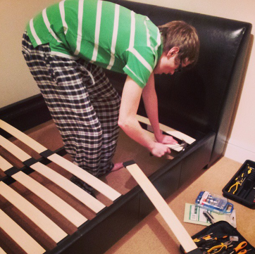 Building the new bed