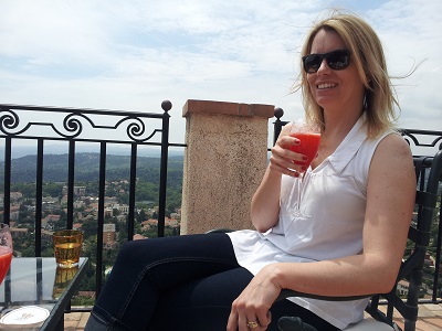 Cocktails on the terrace before lunch