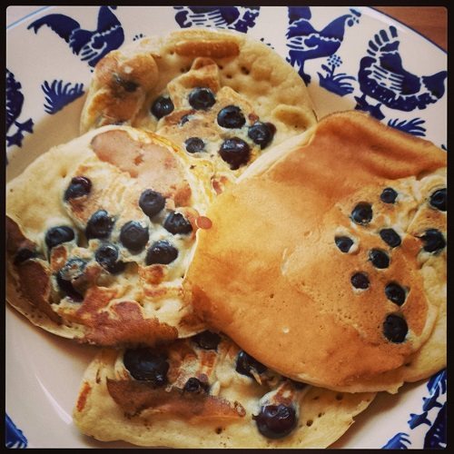 Blueberry pancakes