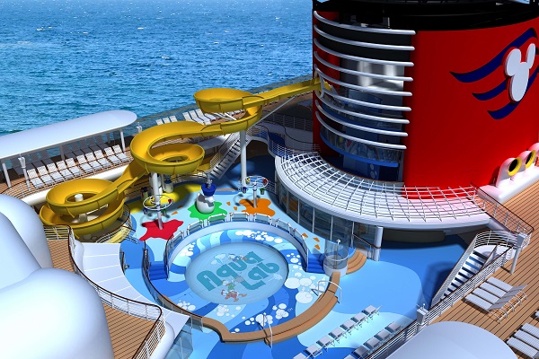 The new Aqua Lab water playground. Pic (c) Disney Cruise Line