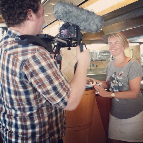 Doing my 'piece to camera'
