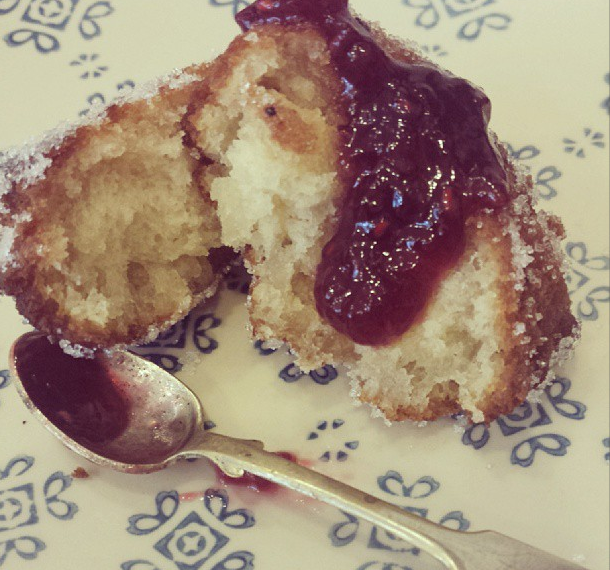 Doughnut and jam