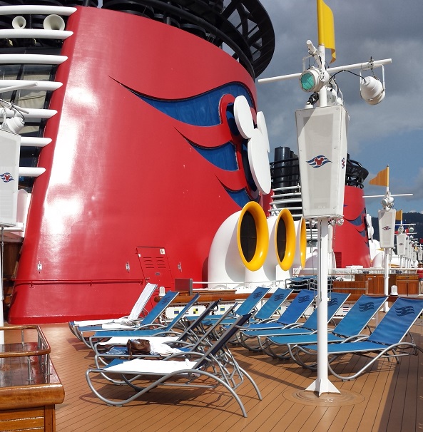 Our favourite sunbeds on the deck