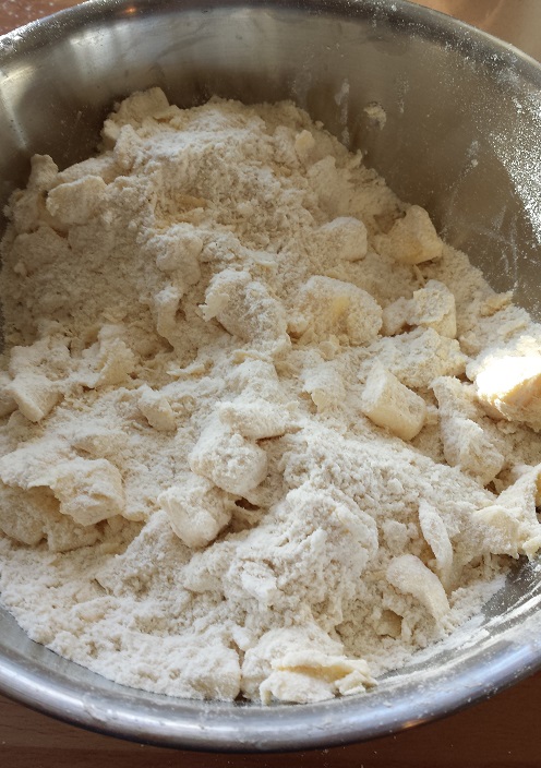 Rub the butter roughly into the flour Rub butter into flour