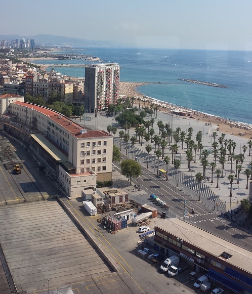 Barceloneta beach from the Port Cable Car
