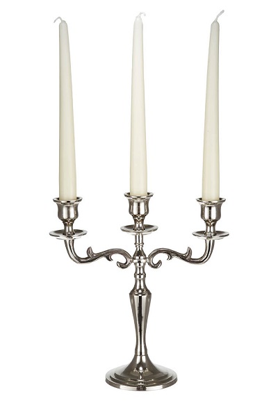 Silver candle holder