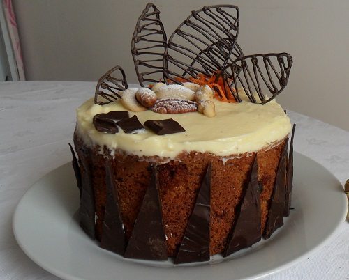 Chocolate carrot nutty cake by Victoria Ashley
