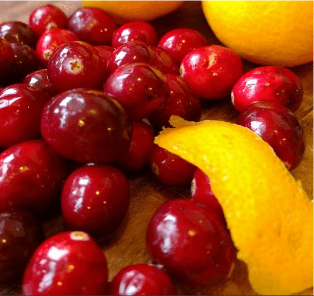 Cranberries and clementines