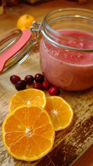 Cranberry and clementine curd