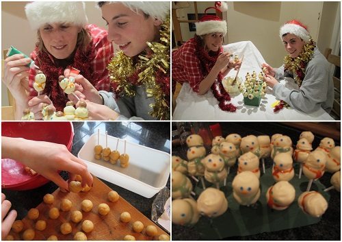 Gill Saunders (and family) snowman cake pops