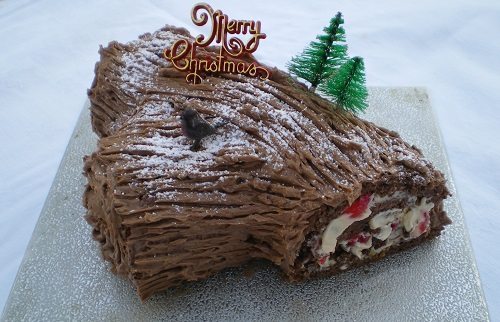 Rich Tipsy fruity Yule log by Ah Har Ashley