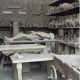 Artifacts (and a person) in storage at Pompeii