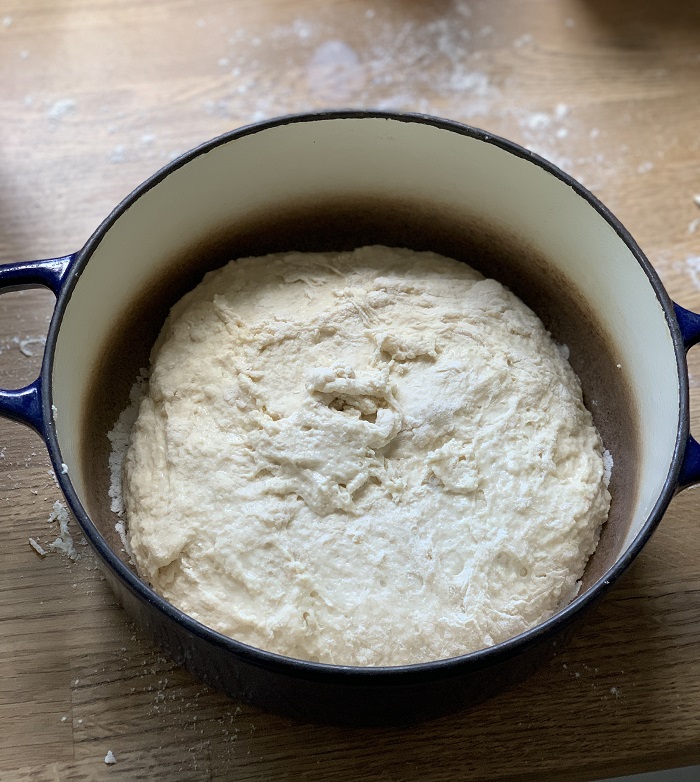 Remember to flour the bottom of the casserole generously