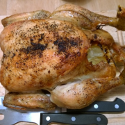 Roast chicken with lemon and pepper