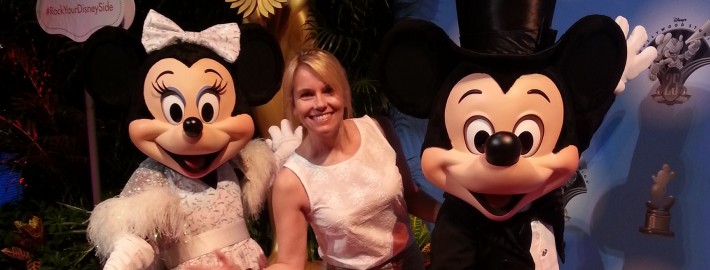 With Minnie and Mickey