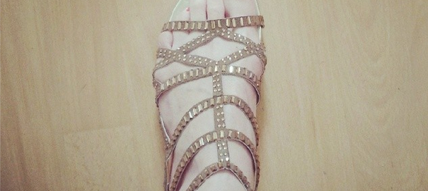 Kaleidoscope gladiator sandals