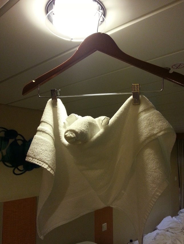 The towel art bat