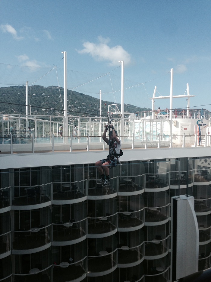 Charlie on the zipline