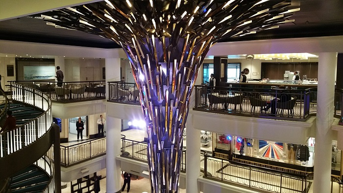 The atrium, featuring that incredible Star Burst installation