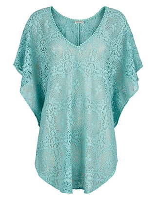 Accessorize lace poncho kaftan