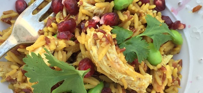 Spiced chicken pilaf