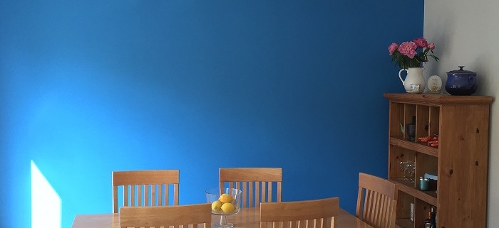 The finished dining room end