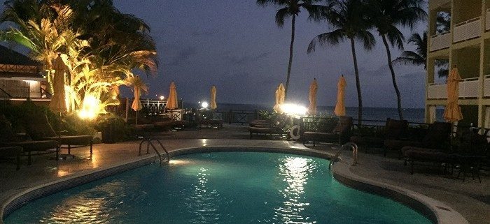 The Sea Breeze Beach Hotel at night